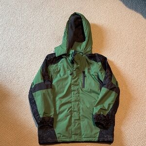 Snozu Green and Black Kids Jacket —sz large (14-16)